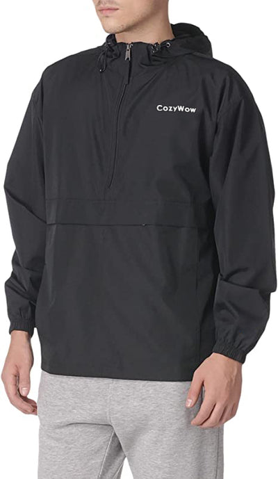 CozyWow Men's Windproof Windbreaker Lightweight Casual Softshell Flight Bomber Running Jackets